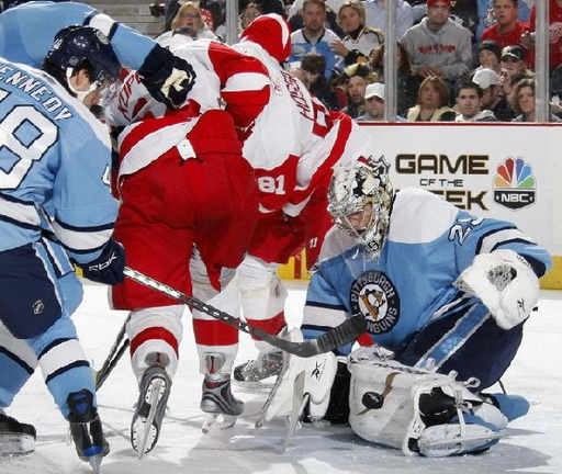 Tomáš Kopecký, Marián Hossa, Marc-Andre Fleury