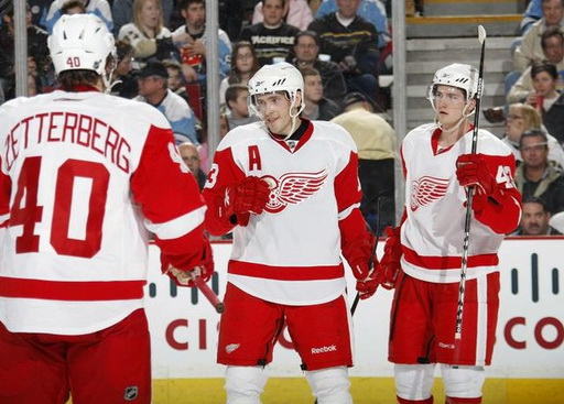 Henrik Zetterberg, Pavel Datsyuk, Darren Helm