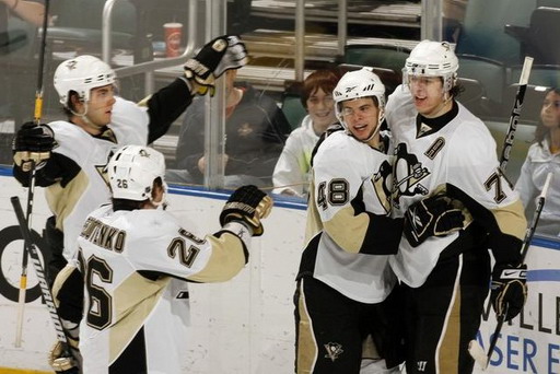 Kristopher Letang, Ruslan Fedotenko, Tyler Kennedy, Evgeni Malkin