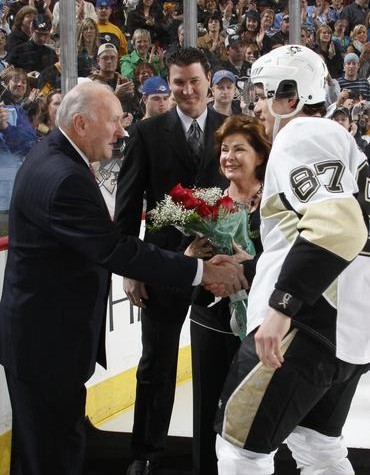 Eddie Johnston, Mario Lemieux, Sidney Crosby