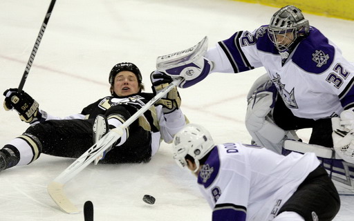 Ruslan Fedotenko, Jonathan Quick, Drew Doughty