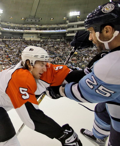 Braydon Coburn, Maxime Talbot