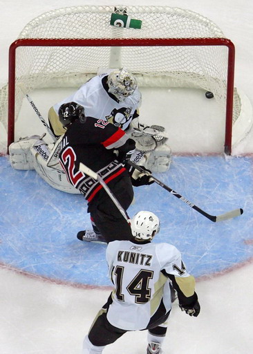 Marc-Andre Fleury, Eric Staal, Chris Kunitz