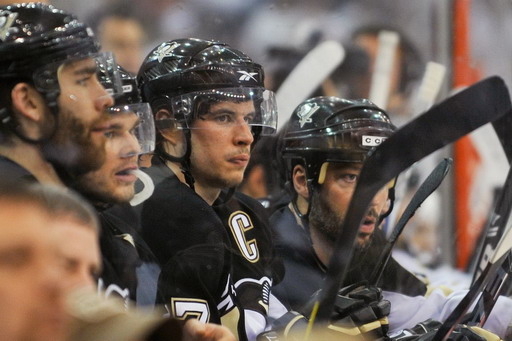 Pascal Dupuis, Chris Kunitz, Sidney Crosby, Bill Guerin