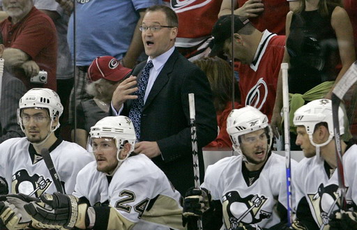 Dan Bylsma, Miroslav Šatan, Matt Cooke, Tyler Kennedy, Mark Eaton