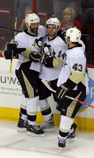 Bill Guerin, Chris Kunitz, Philippe Boucher