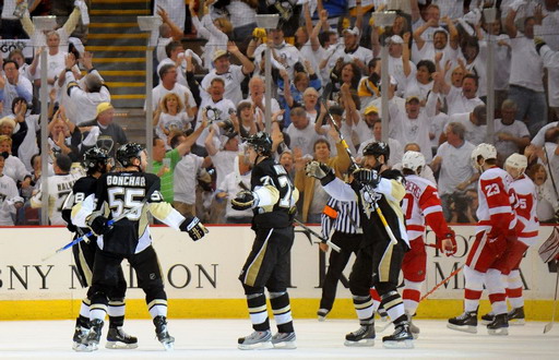 Sergei Gonchar, Kristopher Letang, Evgeni Malkin, Bill Guerin