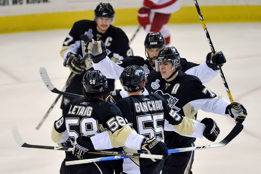 Kristopher Letang, Sergei Gonchar, Evgeni Malkin, Bill Guerin, Sidney Crosby