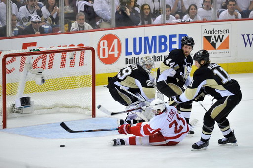 Marc-Andre Fleury, Brooks Orpik, Jordan Staal, Ville Leino