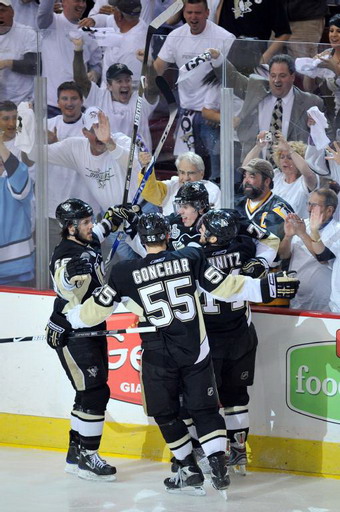 Kristopher Letang, Sergei Gonchar, Chris Kunitz, Evgeni Malkin