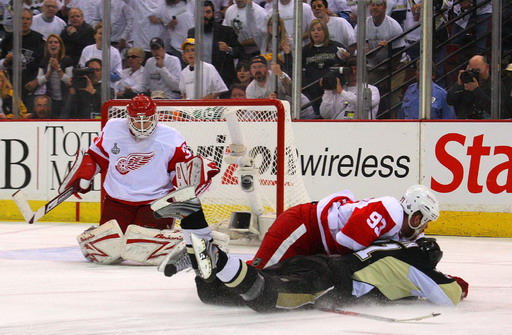 Chris Osgood, Johan Franzen, Evgeni Malkin