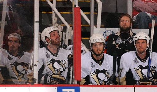 Marc-Andre Fleury, Brooks Orpik, Kristopher Letang, Mark Eaton