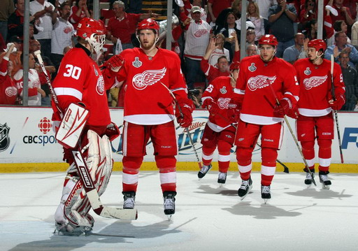 Chris Osgood, Darren Helm, Valtteri Filppula