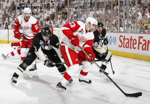 Evgeni Malkin, Pavel Datsyuk, Tyler Kennedy, Brad Stuart