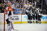 Martin Biron, Bill Guerin, Sidney Crosby, Sergei Gonchar