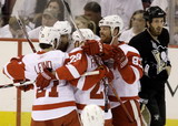 Ville Leino, Henrik Zetterberg, Brian Rafalski, Johan Franzen, Brooks Orpik