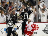 Jordan Staal, Maxime Talbot, Brian Rafalski