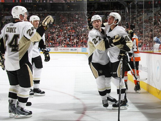 Matt Cooke, Jay KcKee, Craig Adams, Tyler Kennedy