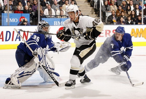 Vesa Toskala, Ian White, Tyler Kennedy