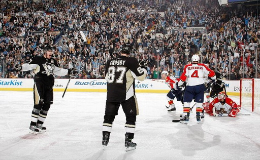 Evgeni Malkin, Sidney Crosby, Dennis Seidenberg