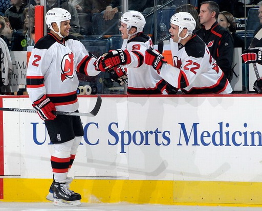 Mark Fraser, Zach Parise, Pierre-Luc Letourneau-Leblond