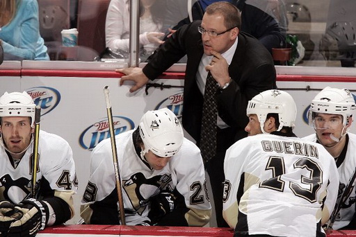 Dan Bylsma, Brooks Orpik, Eric Godaard, Bill Guerin, Chris Kunitz