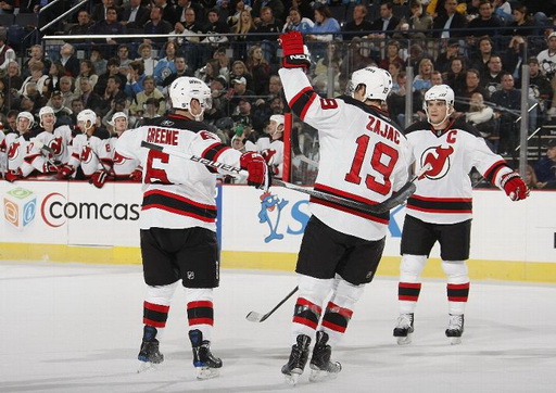 Andy Greene, Travis Zajac, Jamie Langenbrunner