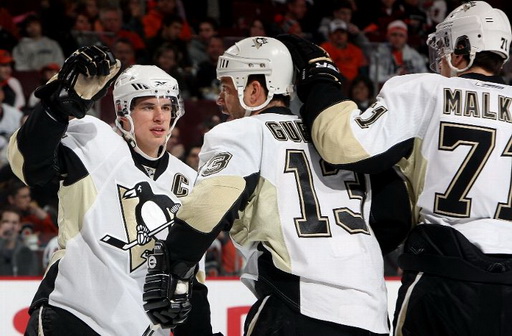 Sidney Crosby, Bill Guerin, Evgeni Malkin