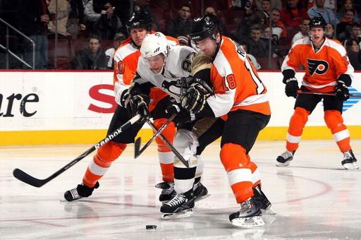 Chris Pronger, Mike Richards, Sidney Crosby