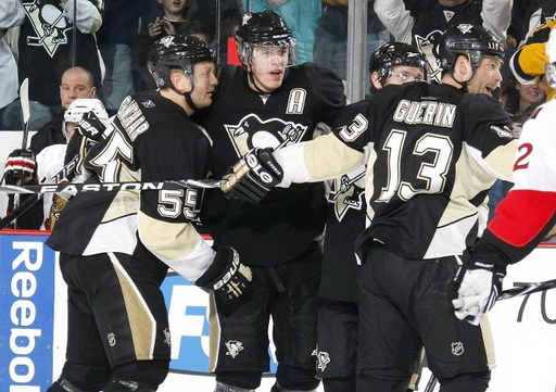 Sergei Gonchar, Evgeni Malkin, Matt Cooke, Bill Guerin