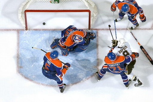 Pascal Dupuis, Devan Dubnyk, Ladislav Šmíd, Lubomír Višňovský, Cogliano 