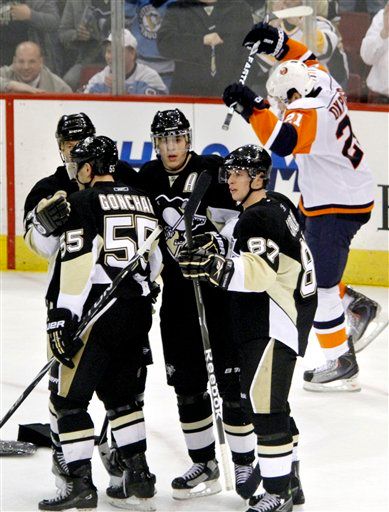 Bill Guerin, Sergei Gonchar, Evgeni Malkin, Sidney Crosby