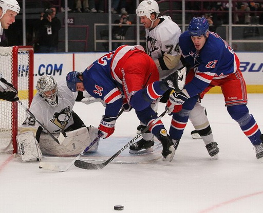 Aaron Voros, Marc-Andre Fleury, Jay Mckee