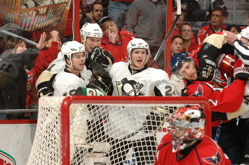 Tyler Kennedy, Jordan Staal, Matt Cooke, Brian Pothier