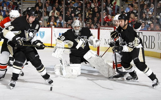 Brooks Orpik, Marc-Andre Fleury, Maxime Talbot