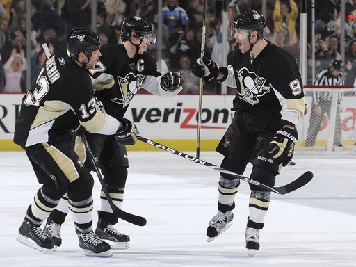 Bill Guerin, Sidney Crosby, Pascal Dupuis