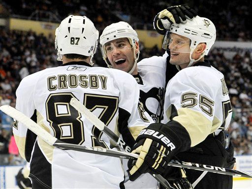 Sidney Crosby, Pascal Dupuis, Sergei Gonchar