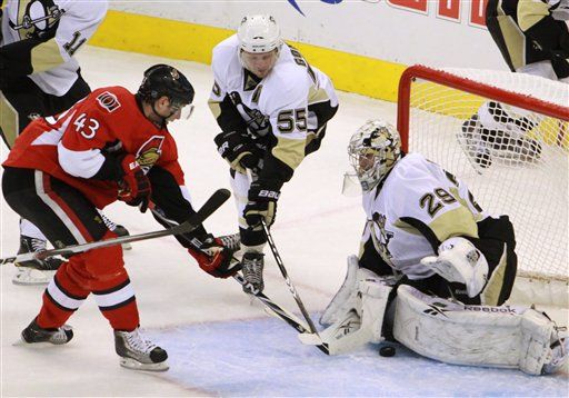 Peter Regin, Sergei Gonchar, Marc-Andre Fleury