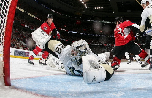 Marc-Andre Fleury, Chris Neil