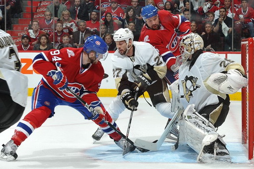 Tom Pyatt, Craig Adams, Marc-Andre Fleury