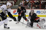 Mike Rupp, Cam Ward, Joe Corvo