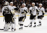 Marc-Andre Fleury, Pascal Dupuis, Matt Cooke, Bill Guerin, Mark Eaton