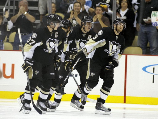 Sidney Crosby, Evgeni Malkin, Alex Goligoski