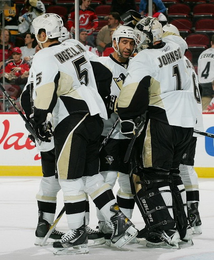 Derek Engelland, Maxime Talbot, Brent Johnson