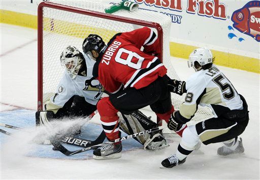 Marc-Andre Fleury, Dainius Zubrus, Kristopher Letang