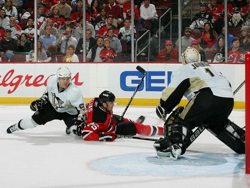 Brent Johnson, Ben Lovejoy, Patrik Eliáš