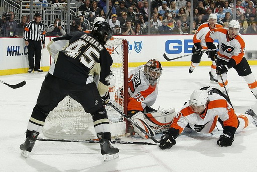 Arron Asham, Sergei Bobrovsky, Braydon Coburn