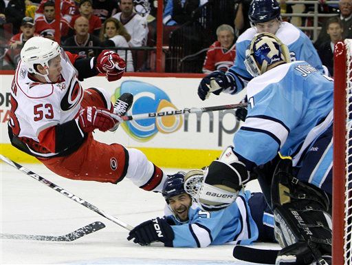 Jeff Skinner, Deryk Engelland, Brent Johnson