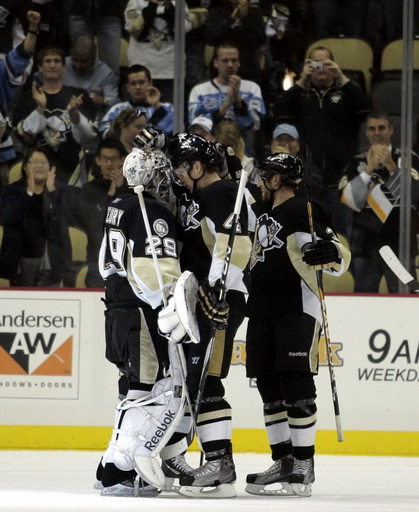 Marc-Andre Fleury, Zbyněk Michálek, Alex Goligoski