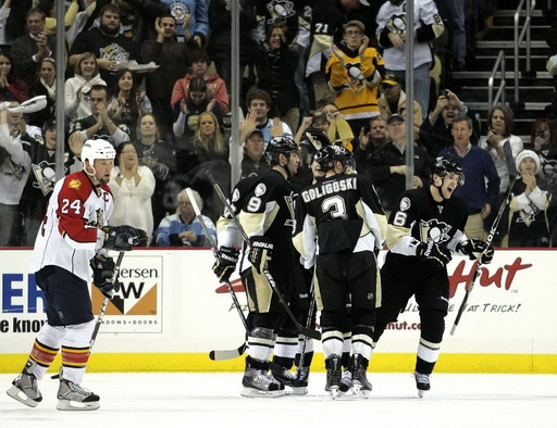 Bryan McCabe, Pascal Dupuis, Alex Goligoski, Ben Lovejoy